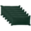 vidaXL Prevleka za blazino 6 pcs HOUTEN Temno zelena 40 x 80 cm Žamet