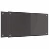 vidaXL Kuhinjski panel 2 kos Temno siva 80 x 40 cm kaljeno steklo