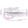 vidaXL Posteljni okvir brez vzmetnice bel 200x200 cm trdna borovina