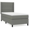 vidaXL Box spring postelja z vzmetnico temno siva 100x200 cm blago
