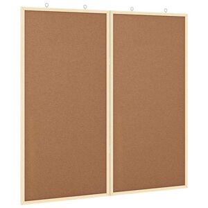 vidaXL Bilten tabla 80 x 80 x 1.4 cm Trdna borovina Rjava Zložljivo