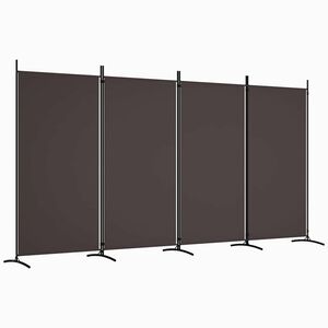 vidaXL Paravan 4-delni 346x180 cm rjavo blago