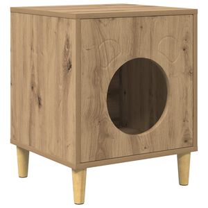 vidaXL Mačja hi&scaron;a Artisan hrast 42,5 x 40 x 53 cm Inženirski les