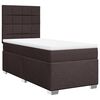 vidaXL Box spring postelja z vzmetnico temno rjava 90x200 cm blago