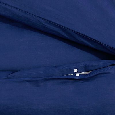 vidaXL Posteljnina mornarsko modra 140x200 cm lahka mikrovlakna