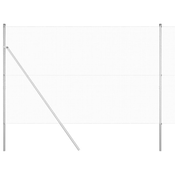 vidaXL Ograja z varjeno žico srebrna 1.6 x 50 m