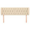 vidaXL Vzglavje z u&scaron;esi krem 147x23x78/88 cm blago