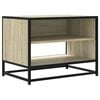 vidaXL TV omarica sonoma hrast 61x40x46 cm inženirski les in kovina