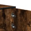 vidaXL Visoka omara dimljen hrast 68x35x106,5 cm inž. les in kovina