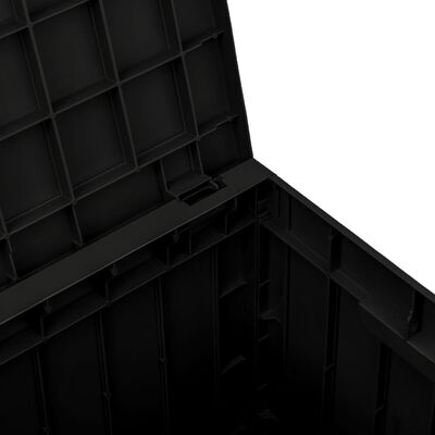 vidaXL Vrtna škatla za shranjevanje črna 55,5x43x53 cm PP