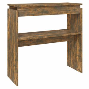vidaXL Konzolna mizica dimljeni hrast 80x30x80 cm konstruiran les