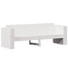 vidaXL Vrtni kavč trosed bel 189x60x62 trdna borovina