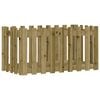 vidaXL Vrtna visoka greda z ograjico 100x50x50 cm impreg. borovina