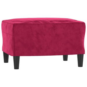 vidaXL Stolček za noge vinsko rdeč 60x50x41 cm žamet