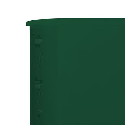vidaXL 3-panelni vetrobran tkanina 400x160 cm zelen
