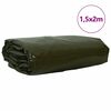 vidaXL Tarpaulin 650g / m² Oljčno zelena 1,5 x 2 m Platno s PVC premazom