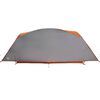 vidaXL Šotor za kampiranje za 6 oseb siv in oranžen vodoodporen