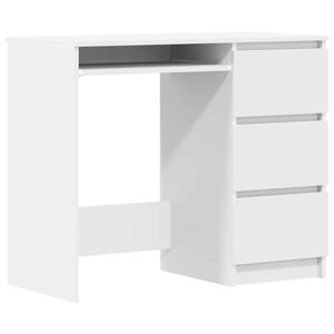vidaXL Pisalna miza bela 90x45x76 cm iverna plo&scaron;ča