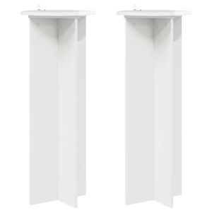 vidaXL Stojalo za rastline 2 kos Bela visok sijaj &Oslash;40 x 100 cm