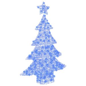 vidaXL Božično drevo 100 LED Modra 120 cm Akril