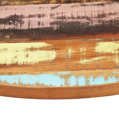 vidaXL Okrogla mizna plošča 40 cm 25-27 mm trden predelan les