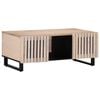 vidaXL Klubska mizica bela 100x55x40 trden mangov les