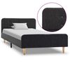 vidaXL Posteljni okvir temno sivo platno 90x200 cm