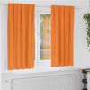 vidaXL Zavese za zatemnitev z obroči 2 pcs Oranžna 175 x 140 cm
