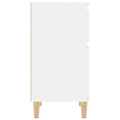 vidaXL Nočna omarica visok sijaj bela 40x35x70 cm