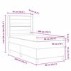 vidaXL Postelja z vzmetnico z vzmetnico Rjava 90 x 200 cm blago