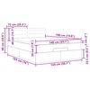 vidaXL Otomanska postelja z vzmetnico & LEDs smetana 140x190 cm