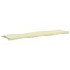 vidaXL Blazina za klop SOEST 100% poliester Krem 180 x 40 x 5 cm