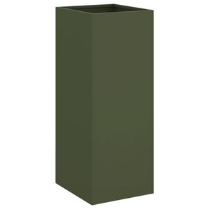 vidaXL Cvetlično korito olivno zeleno 32x29x75 cm jeklo