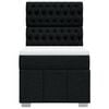 vidaXL Box spring postelja z vzmetnico črna 100x200 cm blago