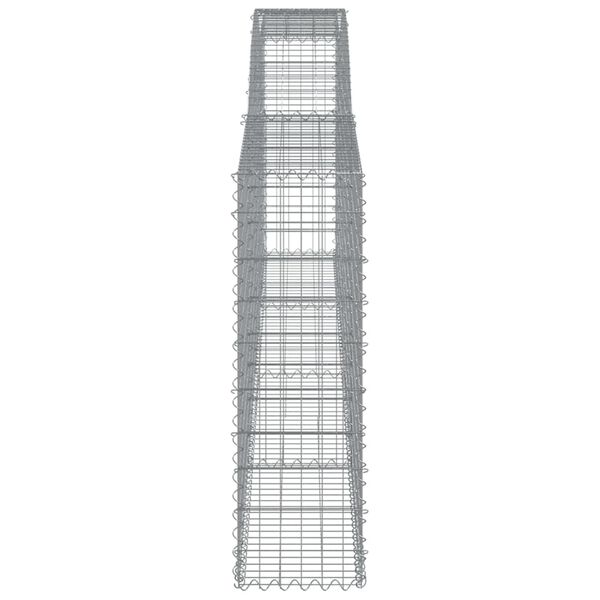 vidaXL Obokana gabonska košara 400x30x100/120 cm pocinkano železo