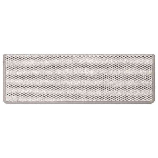 vidaXL Samolepilne preproge za stopnice sisal 15 kosov 65x21x4 cm