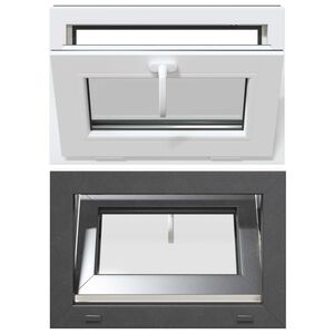 vidaXL Okno za klet RISOR 60 x 40 cm PVC in steklo
