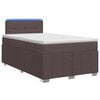 vidaXL Postelja boxspring z vzmetnico Temno rjava 120 x 190 cm Blago