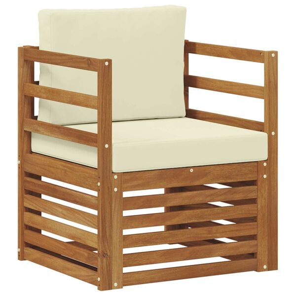 vidaXL Zunanja garnitura za sedenje Masivno akacijevo les in poliester