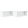 vidaXL Polica za shranjevanje CD-jev 2 kos Bela 40 x 17 x 17 cm
