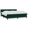 vidaXL Box Spring postelja z vzmetnico Temno zelena 200x220 cm Žamet