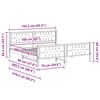 vidaXL Konstrukcija postelje Taupe 160 x 200 cm Masivno borovo les