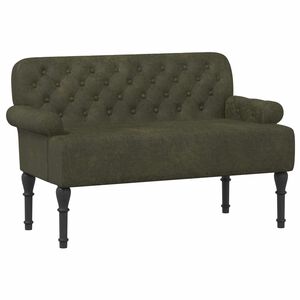 vidaXL Dvojnica s gumbi Voja&scaron;ka zelena 120 x 65 x 78 cm