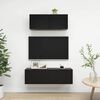 vidaXL Komplet TV omaric 2-delni črna inženirski les
