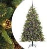 vidaXL Umjetno zložljivo božićno drevo s stožci Zelena 210 cm