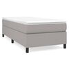 vidaXL Box spring postelja z vzmetnico svetlo siva 80x200 cm blago