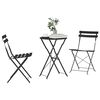 vidaXL Zložljiv bistro set 3 pcs Antracit Jeklo