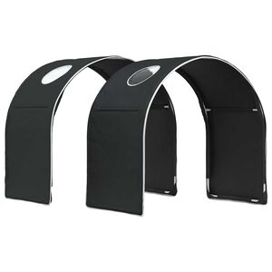 vidaXL Posteljni Tuner 2 pcs Črna 211 x 52,5 x 2 cm Poliester