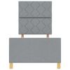 vidaXL Konstrukcija postelje z vzglavjem Svetlo siva 80 x 200 cm blago