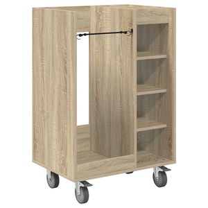 vidaXL Golf omara s kolesom Enobarvno Sonoma hrast 65 x 45 x 98 cm